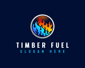 Fuel Flame Heating logo design