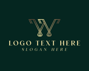 Line - Classy Tailoring Letter W logo design