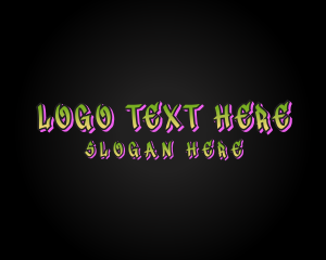 Wordmark - Colorful Neon Graffiti logo design