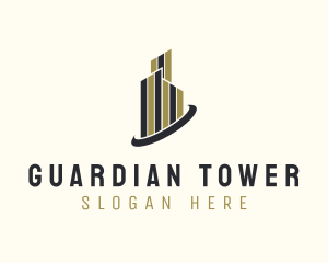 Tower Building Real Estate logo design