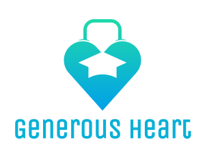 Heart Bag Graduation logo design