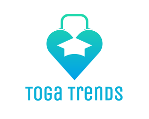 Toga - Heart Bag Graduation logo design