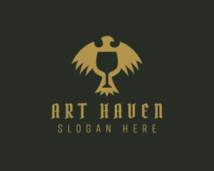 Medieval Eagle Goblet logo design