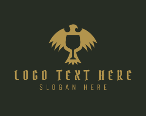 Liqueur - Medieval Eagle Goblet logo design