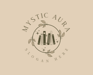 Mystical Wreath Book logo design