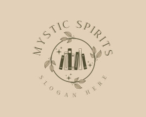 Mystical Wreath Book logo design