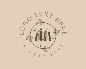 Bookstore - Mystical Wreath Book logo design