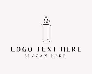 Scented - Candle Light Sparkle logo design