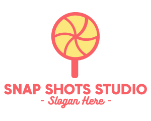 Camera Lens - Sweet Lollipop Candy logo design