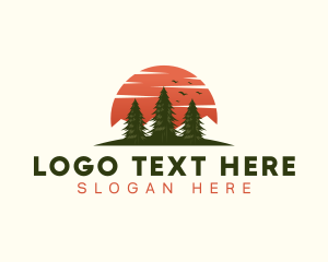 Landscape - Adventure Pine Tree Woods logo design