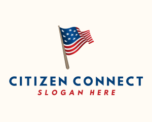 Citizenship - American Political Flag logo design