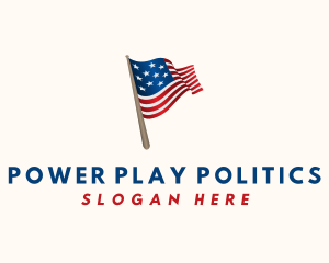 Politics - American Political Flag logo design