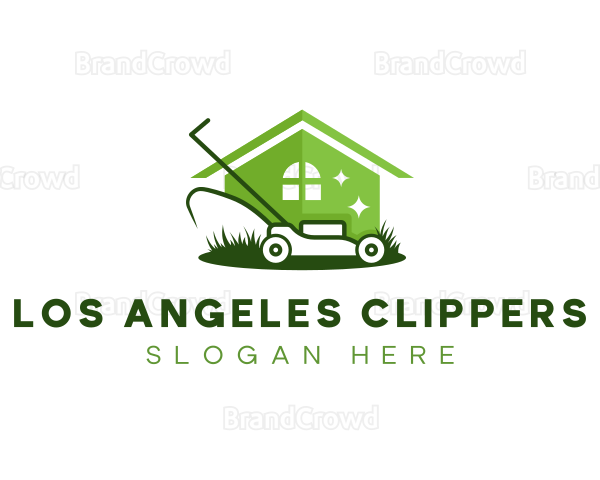 Gardening Lawn Mower Logo