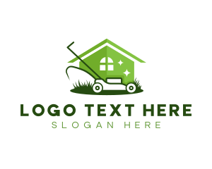 Eco - Gardening Lawn Mower logo design