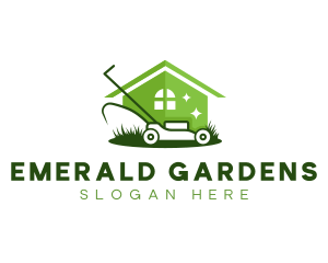 Gardening Lawn Mower logo design