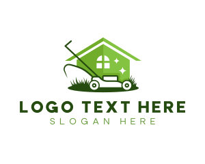 Gardening Lawn Mower Logo