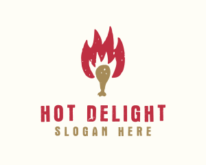 Hot Chicken Drumstick logo design