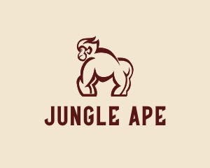 Gorilla Monkey Zoo  logo design