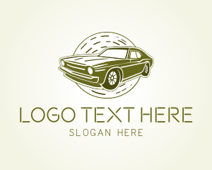 Garage - Classic Retro Car logo design