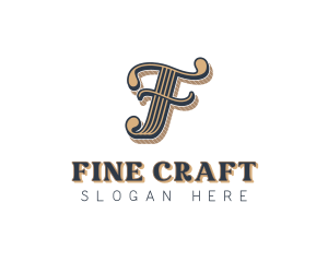 Elegant Boutique Cafe Letter F logo design