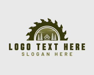 Cabin - Cabin Forest Wood Saw logo design