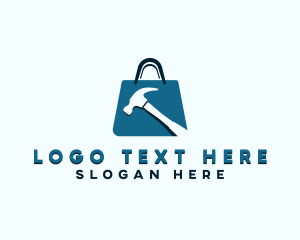 Shopping - Hammer Hardware Bag logo design