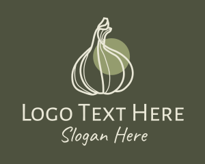 Grocery - Minimalist Garlic Bulb logo design