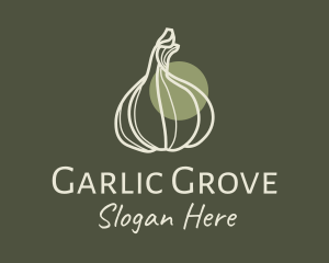 Garlic - Minimalist Garlic Bulb logo design