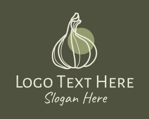 Recipe - Minimalist Garlic Bulb logo design
