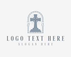 Three Crosses - Christian Cross Church logo design