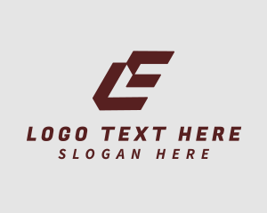 Letter LE - Express Logistics Freight logo design