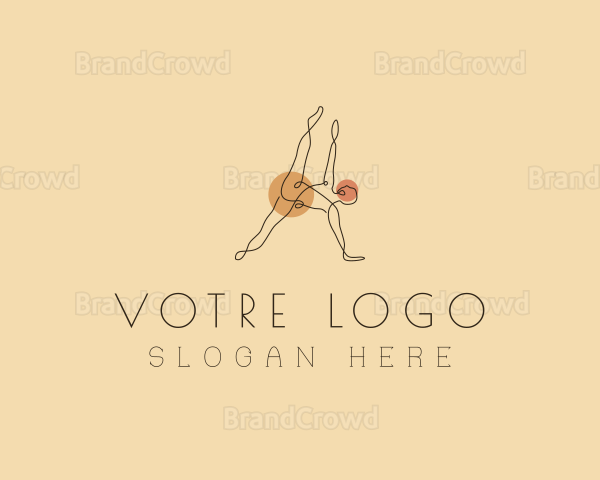 Abstract Yoga Stretch Logo