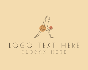 Pose - Abstract Yoga Stretch logo design