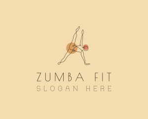 Zumba - Abstract Yoga Stretch logo design
