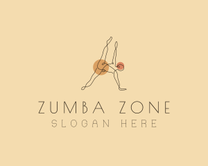 Zumba - Abstract Yoga Stretch logo design