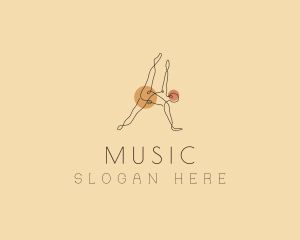 Exercise - Abstract Yoga Stretch logo design