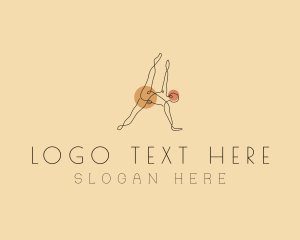 Pole Dancing - Abstract Yoga Stretch logo design