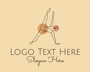 Wellbeing - Yoga Stretch Letter A logo design