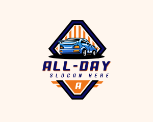 Emblem - Automotive Race Car logo design
