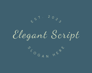 Stylish Script Business logo design