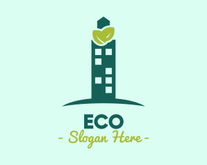 Eco Building Skyscraper logo design