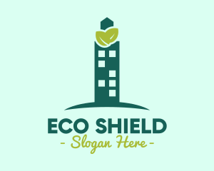 Eco Building Skyscraper logo design