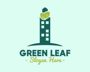 Eco Building Skyscraper logo design