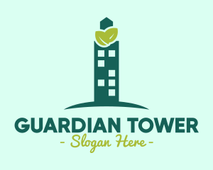 Eco Building Skyscraper logo design