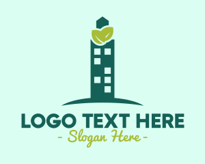 Environmental - Eco Building Skyscraper logo design