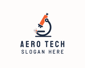 Pixel Tech Microscope  logo design