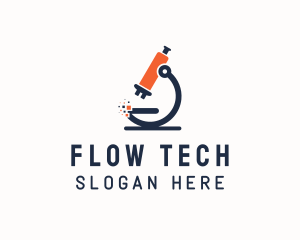 Pixel Tech Microscope  logo design