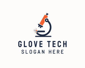 Pixel Tech Microscope  logo design