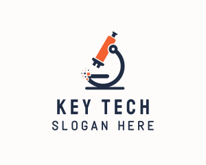 Pixel Tech Microscope  logo design