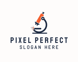 Pixel Tech Microscope  logo design